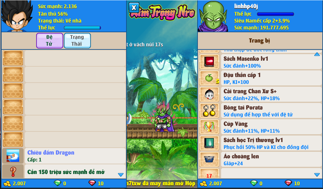 Nick Ngọc Rồng Online VIP giá rẻ, NickDaoQuan.Com, Shop Nick Ngọc Rồng