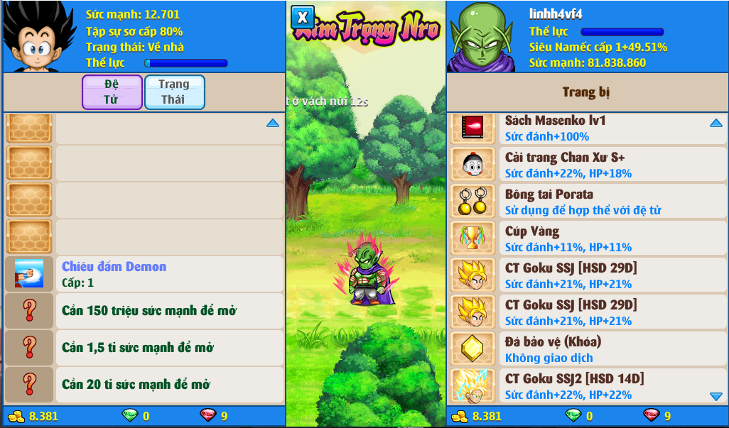 Nick Ngọc Rồng Online VIP giá rẻ, NickDaoQuan.Com, Shop Nick Ngọc Rồng