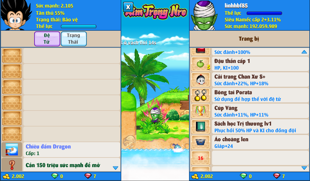 Nick Ngọc Rồng Online VIP giá rẻ, NickDaoQuan.Com, Shop Nick Ngọc Rồng