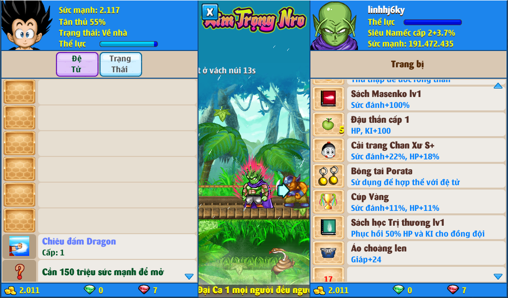 Nick Ngọc Rồng Online VIP giá rẻ, NickDaoQuan.Com, Shop Nick Ngọc Rồng
