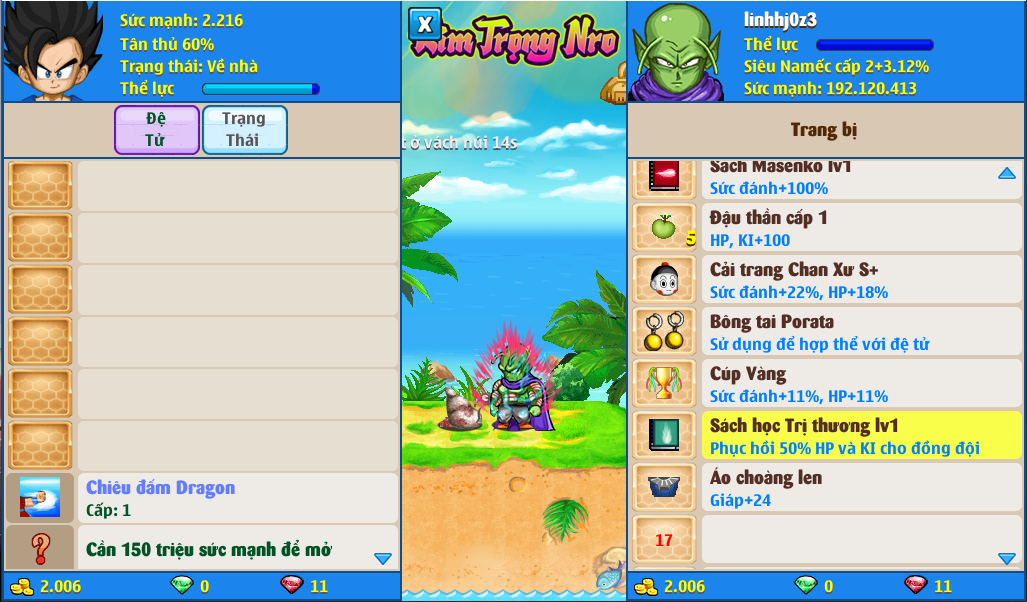 Nick Ngọc Rồng Online VIP giá rẻ, NickDaoQuan.Com, Shop Nick Ngọc Rồng
