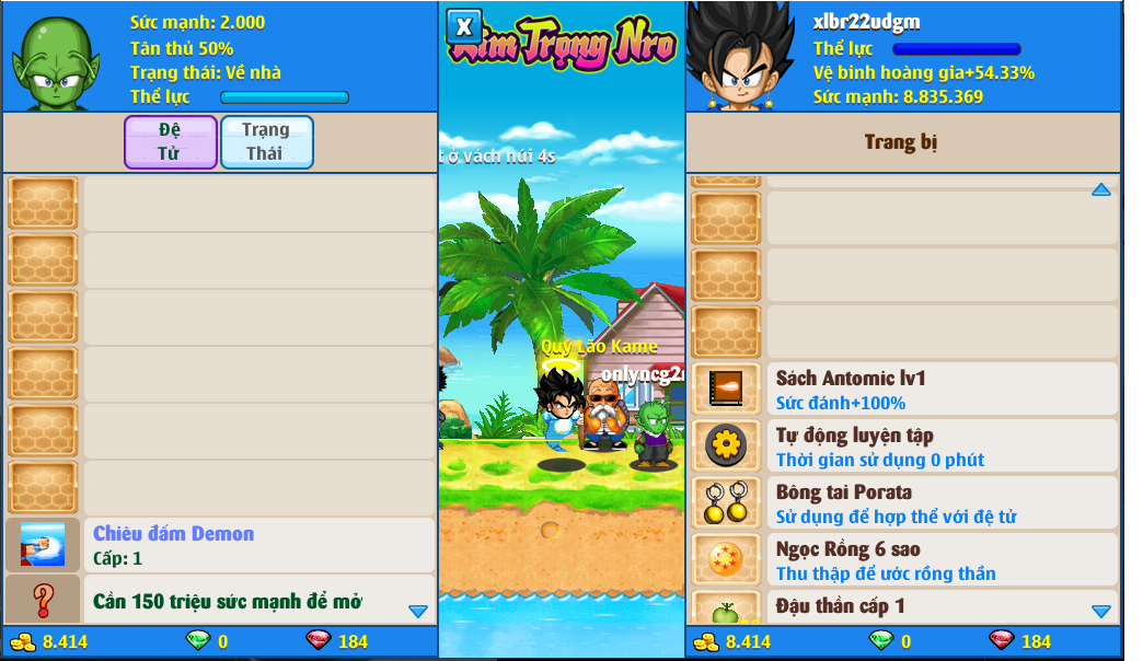 Nick Ngọc Rồng Online VIP giá rẻ, NickDaoQuan.Com, Shop Nick Ngọc Rồng