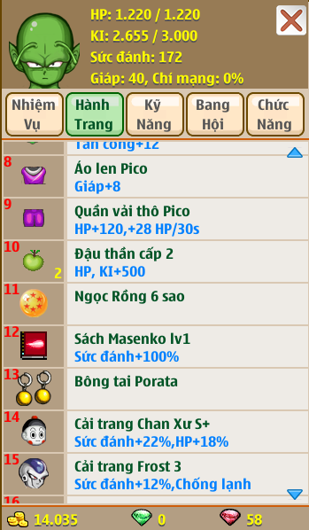 Nick Ngọc Rồng Online VIP giá rẻ, NickDaoQuan.Com, SHOP Ngọc Rồng