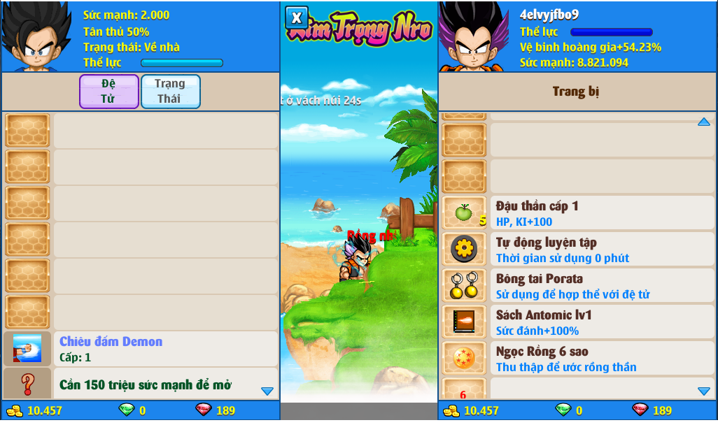 Nick Ngọc Rồng Online VIP giá rẻ, NickDaoQuan.Com, Shop Nick Ngọc Rồng