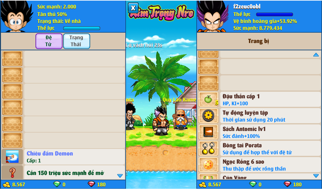 Nick Ngọc Rồng Online VIP giá rẻ, NickDaoQuan.Com, Shop Nick Ngọc Rồng