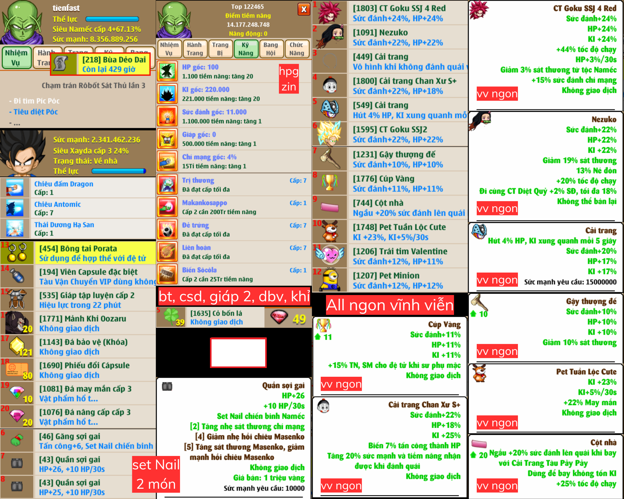 Nick Ngọc Rồng Online VIP giá rẻ, NickDaoQuan.Com, Shop Nick Ngọc Rồng