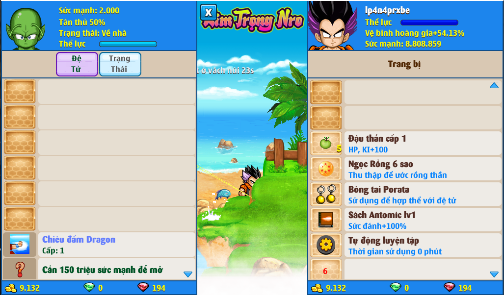 Nick Ngọc Rồng Online VIP giá rẻ, NickDaoQuan.Com, Shop Nick Ngọc Rồng