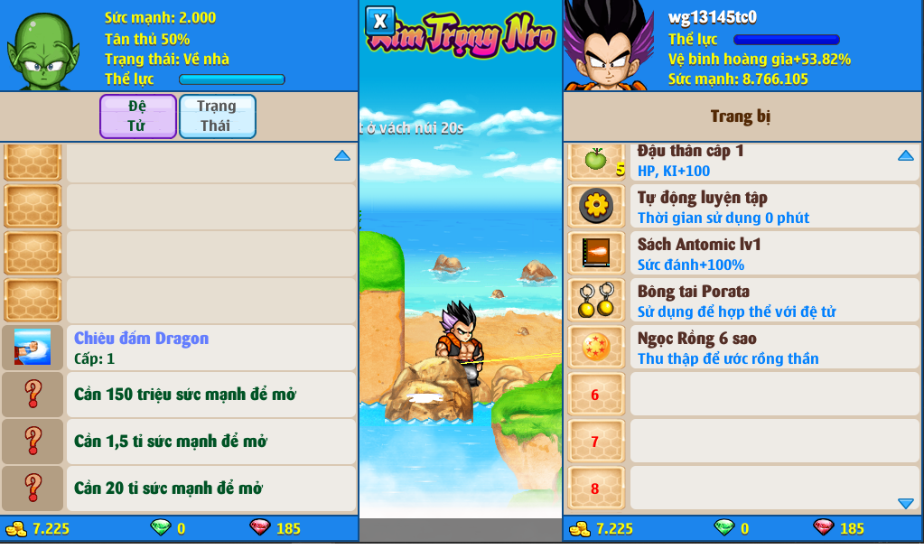 Nick Ngọc Rồng Online VIP giá rẻ, NickDaoQuan.Com, Shop Nick Ngọc Rồng