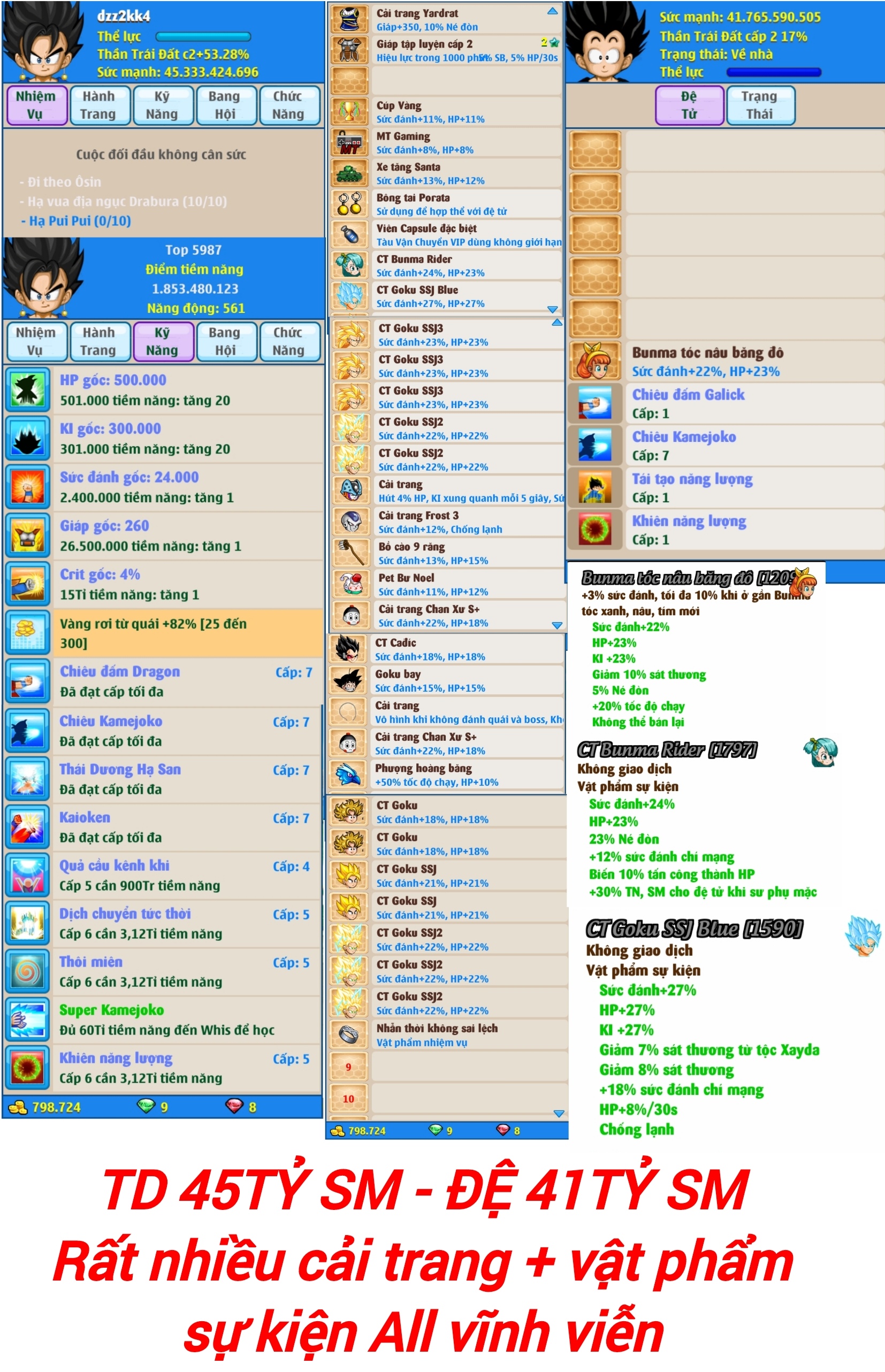 Nick Ngọc Rồng Online VIP giá rẻ, NickDaoQuan.Com, Shop Nick Ngọc Rồng