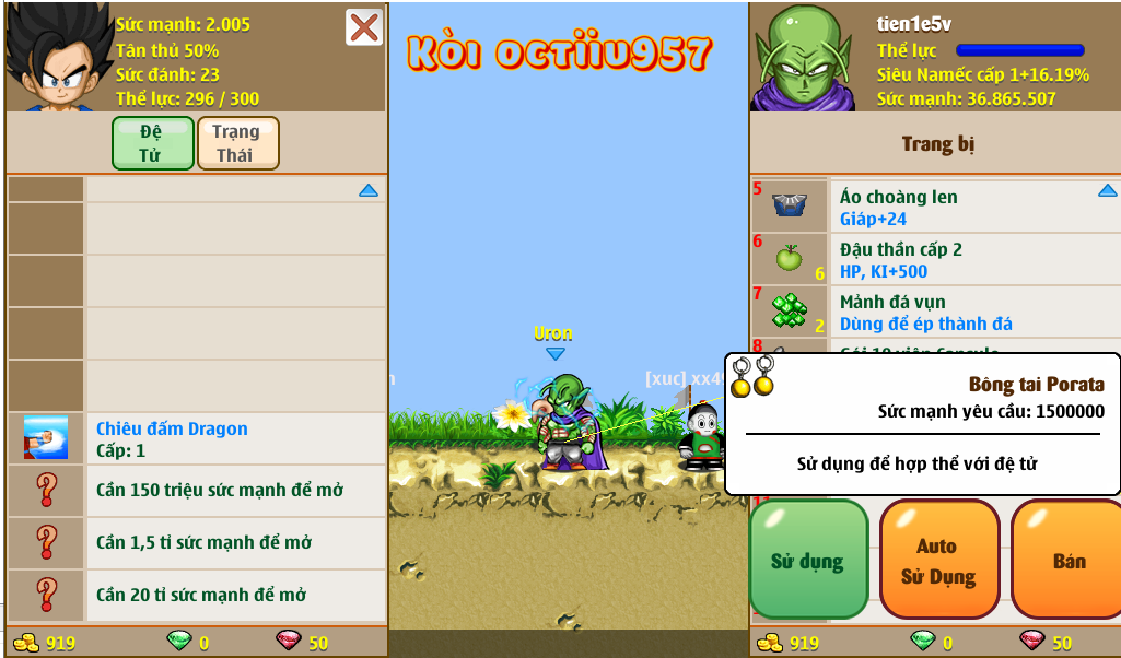 Nick Ngọc Rồng Online VIP giá rẻ, NickDaoQuan.Com, SHOP Ngọc Rồng