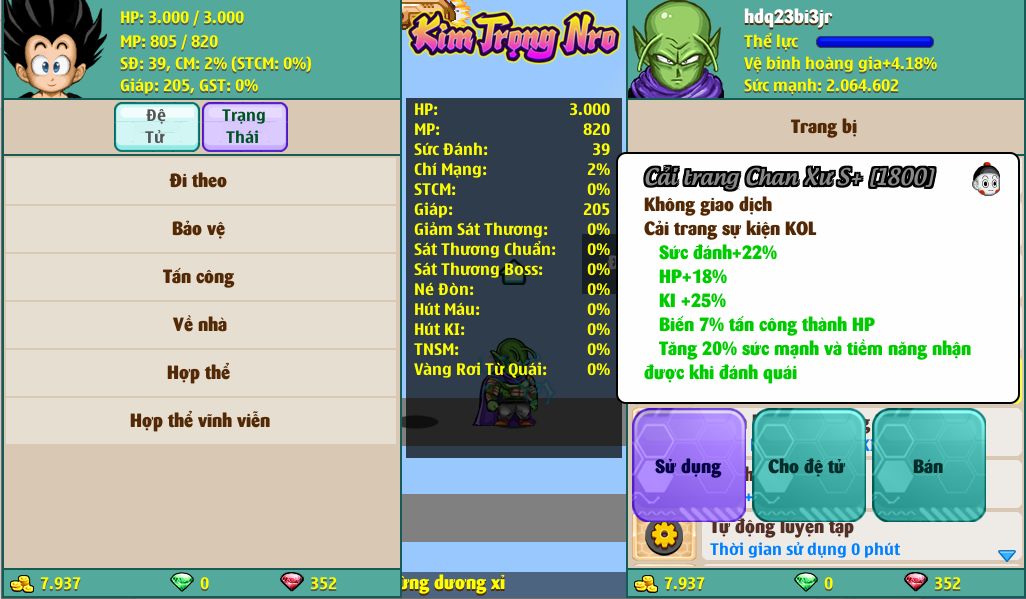 Nick Ngọc Rồng Online VIP giá rẻ, NickDaoQuan.Com, SHOP Ngọc Rồng