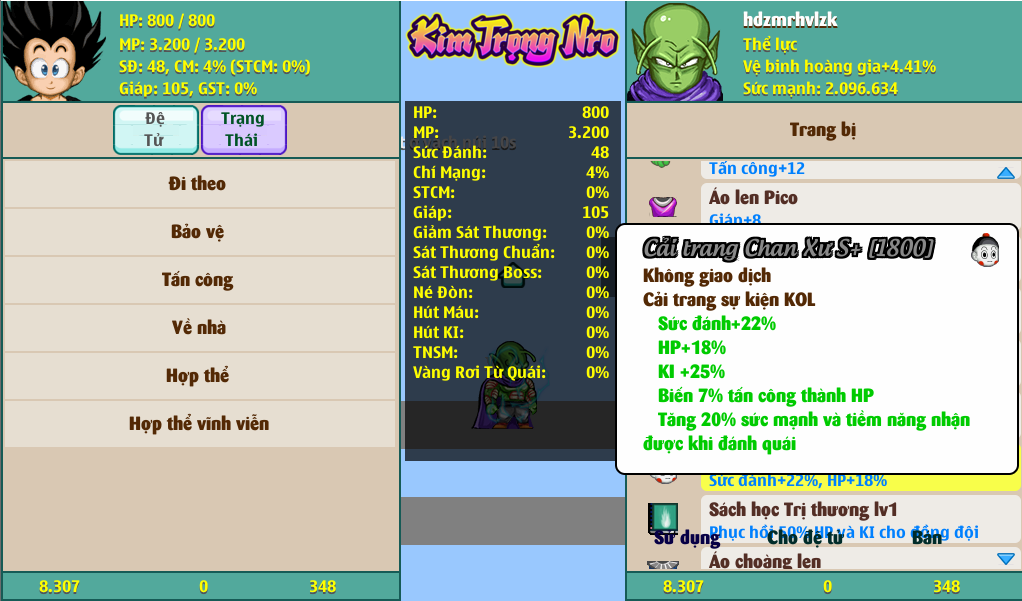 Nick Ngọc Rồng Online VIP giá rẻ, NickDaoQuan.Com, SHOP Ngọc Rồng