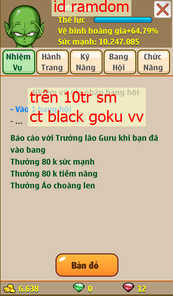 Nick Ngọc Rồng Online VIP giá rẻ, NickDaoQuan.Com, SHOP Ngọc Rồng
