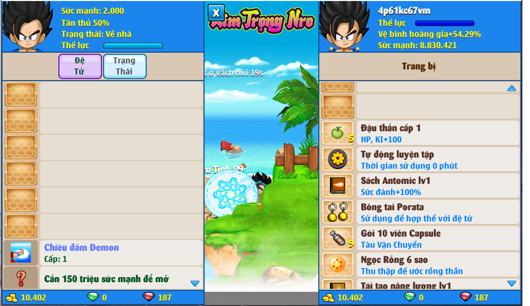Nick Ngọc Rồng Online VIP giá rẻ, NickDaoQuan.Com, Shop Nick Ngọc Rồng