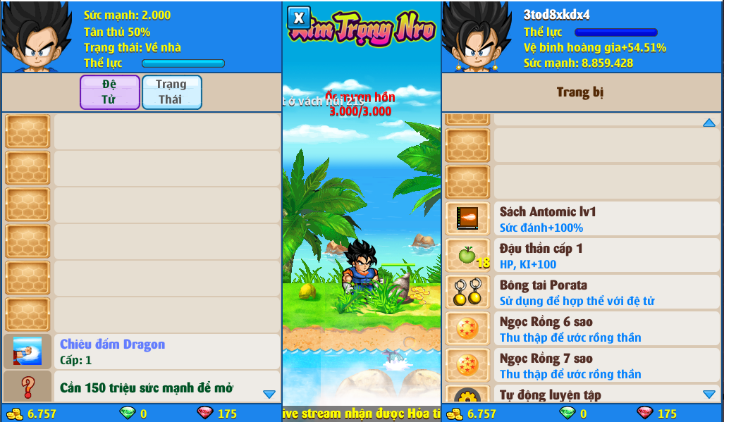 Nick Ngọc Rồng Online VIP giá rẻ, NickDaoQuan.Com, Shop Nick Ngọc Rồng