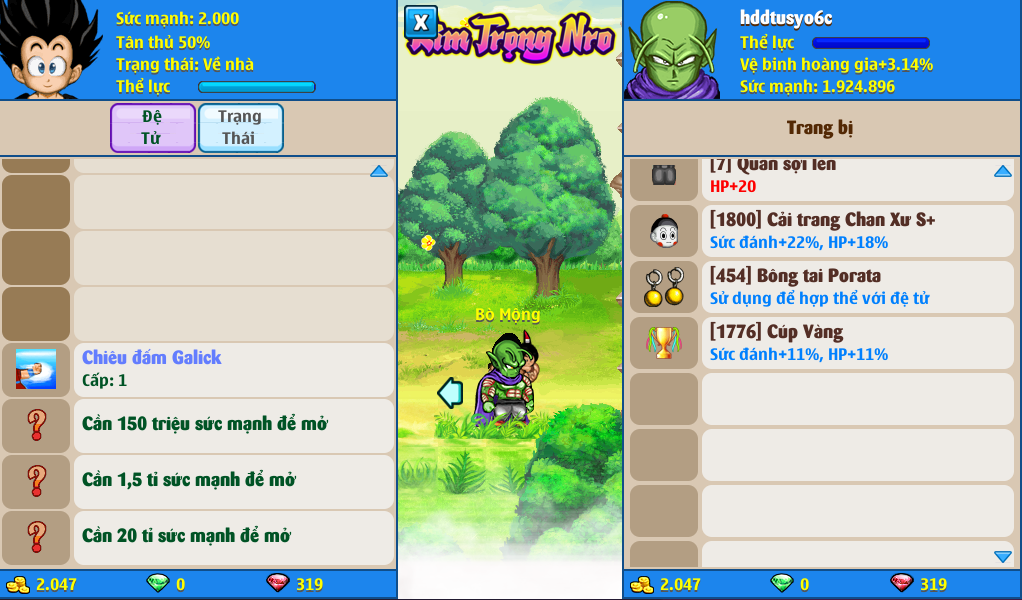 Nick Ngọc Rồng Online VIP giá rẻ, NickDaoQuan.Com, Shop Nick Ngọc Rồng