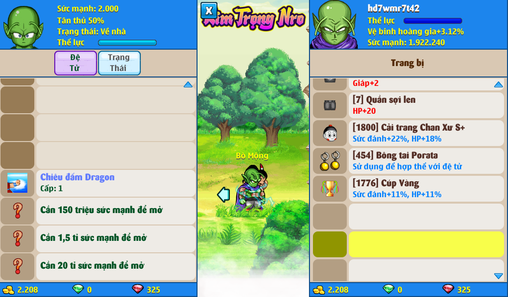 Nick Ngọc Rồng Online VIP giá rẻ, NickDaoQuan.Com, Shop Nick Ngọc Rồng