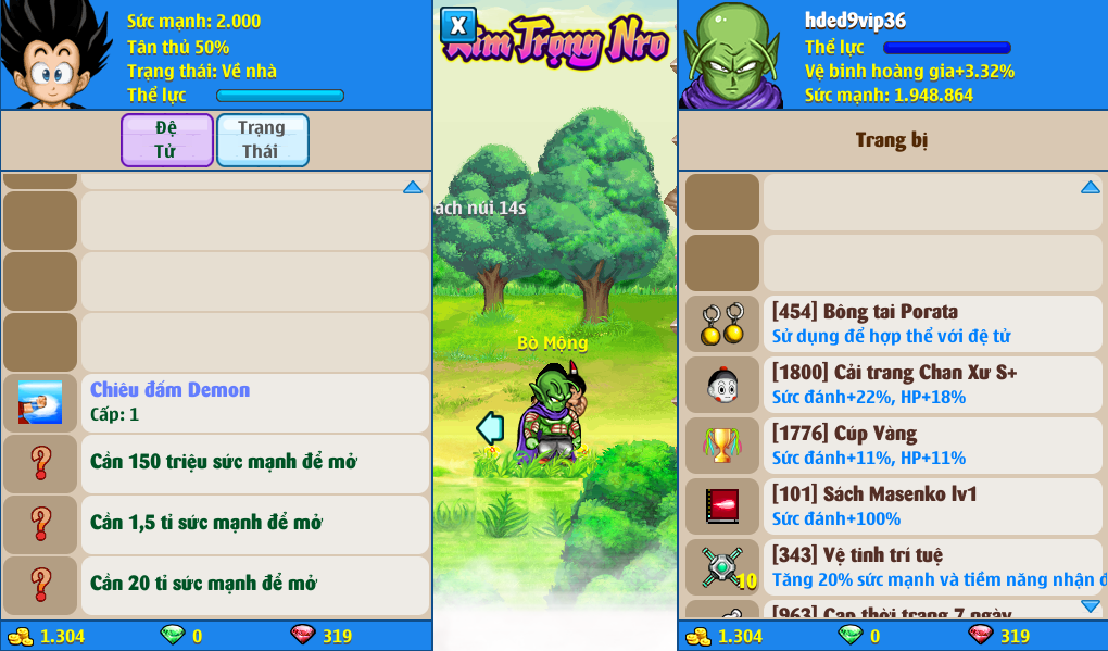 Nick Ngọc Rồng Online VIP giá rẻ, NickDaoQuan.Com, Shop Nick Ngọc Rồng