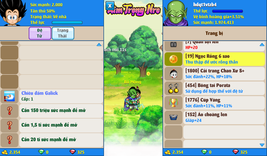 Nick Ngọc Rồng Online VIP giá rẻ, NickDaoQuan.Com, Shop Nick Ngọc Rồng