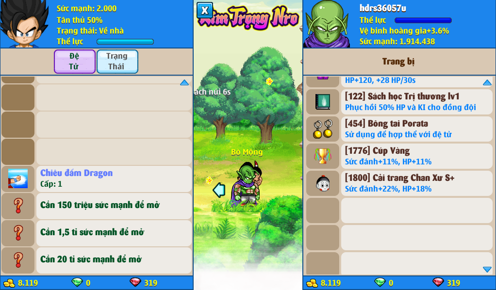 Nick Ngọc Rồng Online VIP giá rẻ, NickDaoQuan.Com, Shop Nick Ngọc Rồng