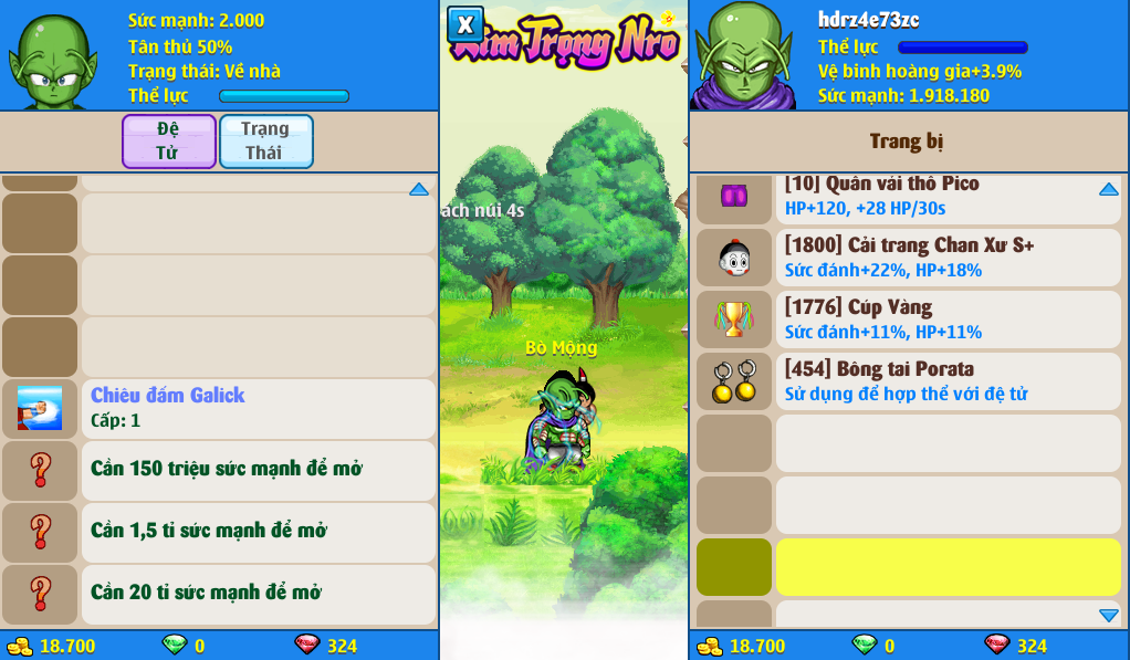 Nick Ngọc Rồng Online VIP giá rẻ, NickDaoQuan.Com, Shop Nick Ngọc Rồng