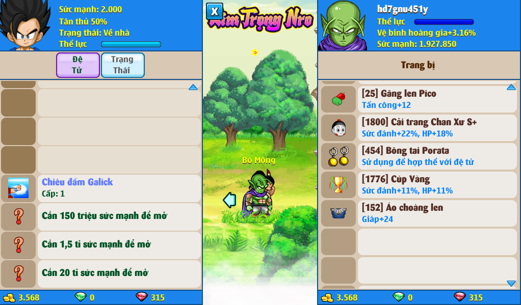 Nick Ngọc Rồng Online VIP giá rẻ, NickDaoQuan.Com, Shop Nick Ngọc Rồng