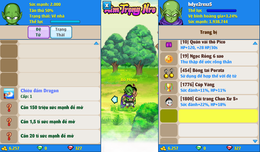 Nick Ngọc Rồng Online VIP giá rẻ, NickDaoQuan.Com, Shop Nick Ngọc Rồng