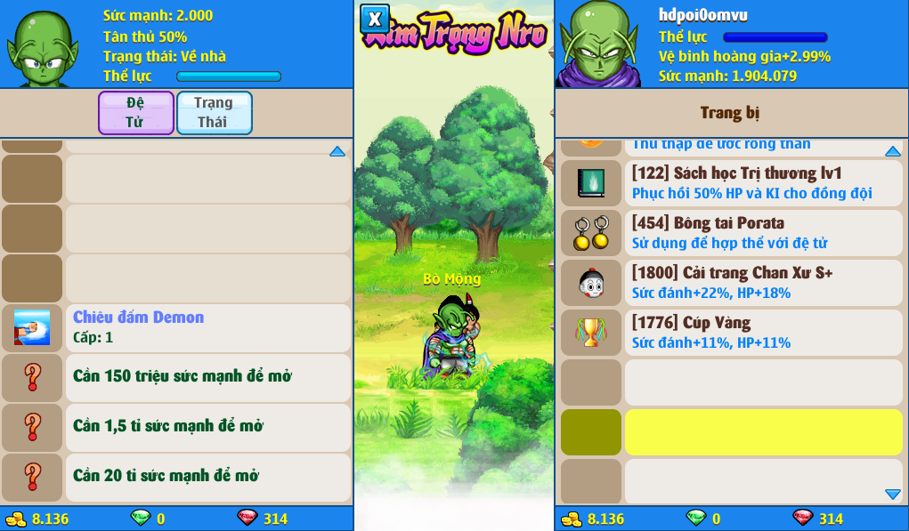 Nick Ngọc Rồng Online VIP giá rẻ, NickDaoQuan.Com, Shop Nick Ngọc Rồng