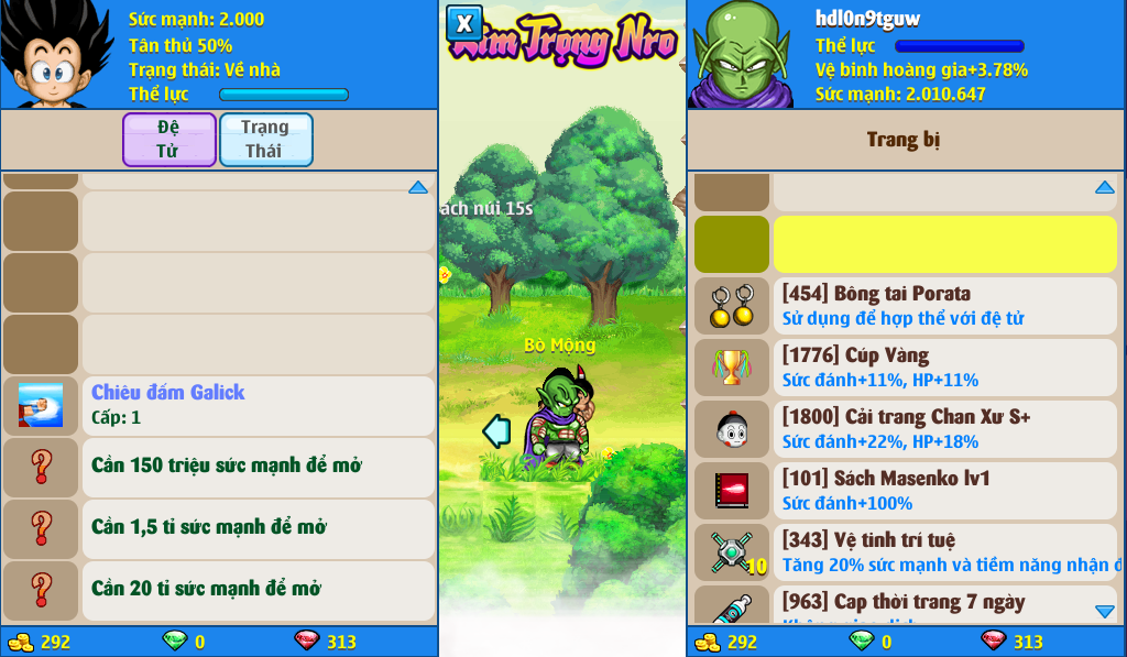Nick Ngọc Rồng Online VIP giá rẻ, NickDaoQuan.Com, Shop Nick Ngọc Rồng