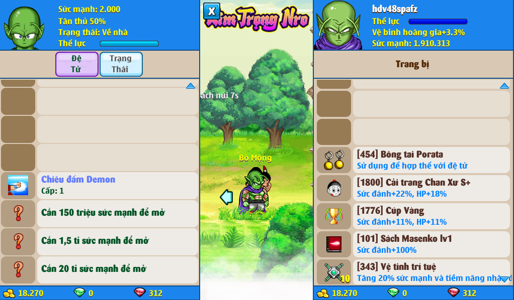 Nick Ngọc Rồng Online VIP giá rẻ, NickDaoQuan.Com, Shop Nick Ngọc Rồng