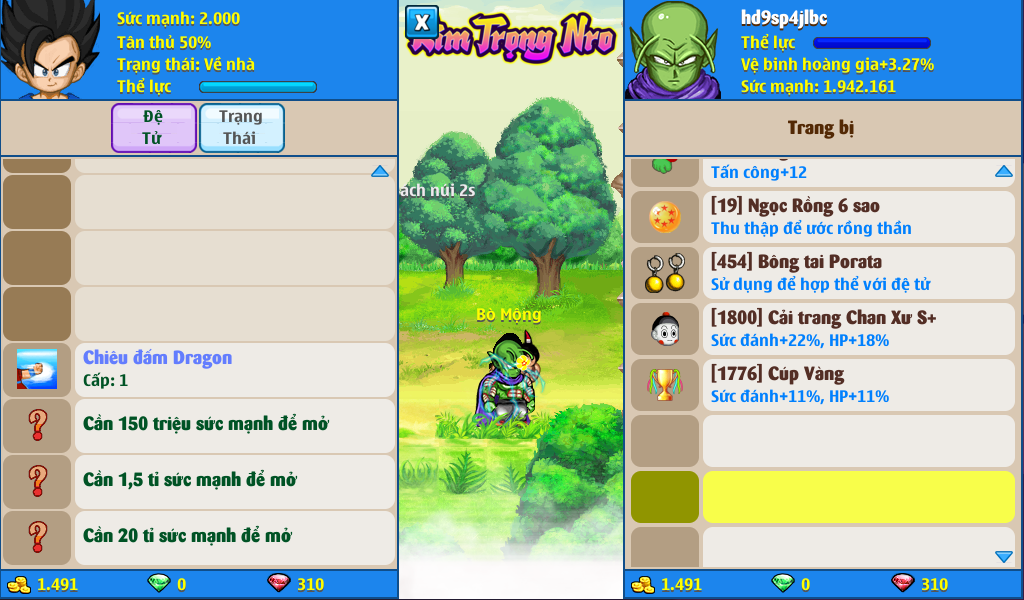 Nick Ngọc Rồng Online VIP giá rẻ, NickDaoQuan.Com, Shop Nick Ngọc Rồng