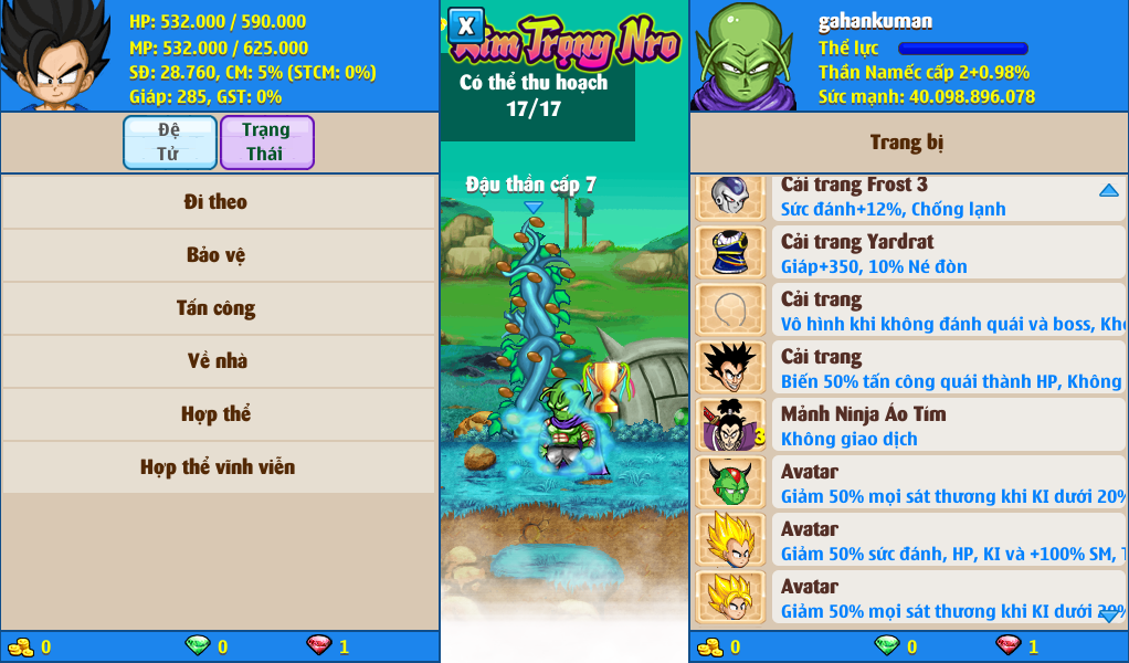 Nick Ngọc Rồng Online VIP giá rẻ, NickDaoQuan.Com, Shop Nick Ngọc Rồng