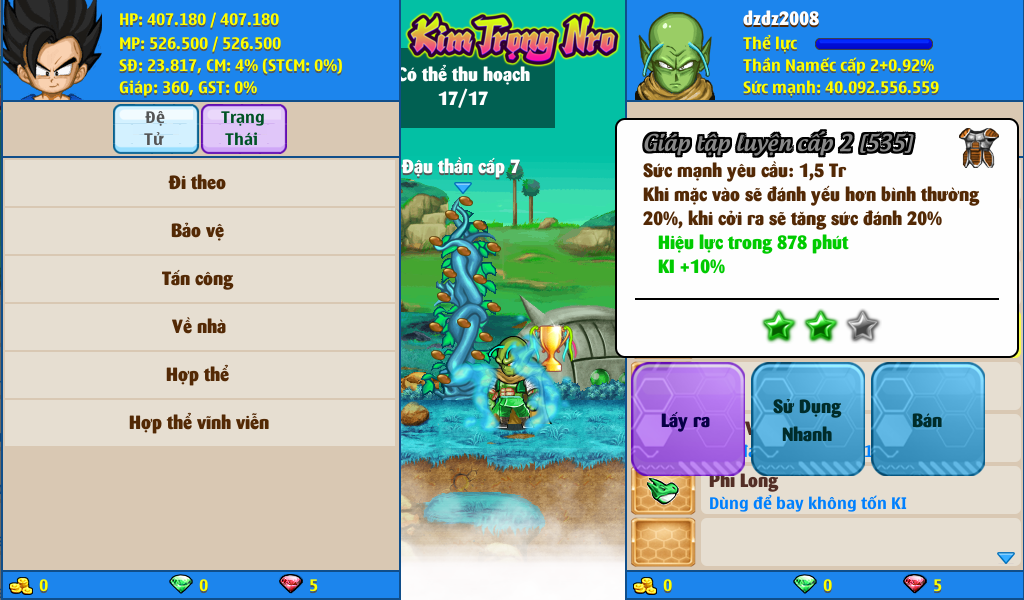 Nick Ngọc Rồng Online VIP giá rẻ, NickDaoQuan.Com, Shop Nick Ngọc Rồng