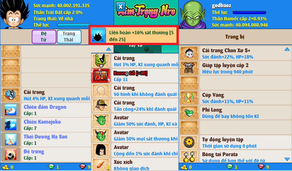 Nick Ngọc Rồng Online VIP giá rẻ, NickDaoQuan.Com, Shop Nick Ngọc Rồng