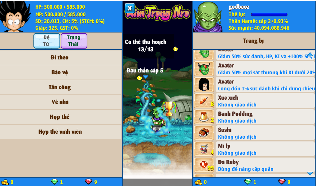 Nick Ngọc Rồng Online VIP giá rẻ, NickDaoQuan.Com, Shop Nick Ngọc Rồng