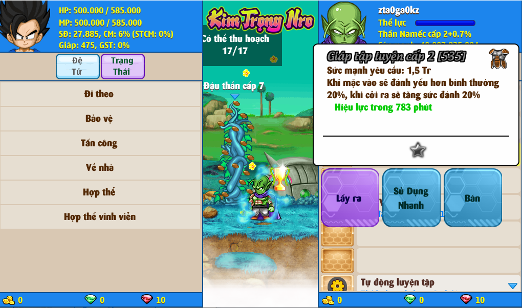 Nick Ngọc Rồng Online VIP giá rẻ, NickDaoQuan.Com, Shop Nick Ngọc Rồng
