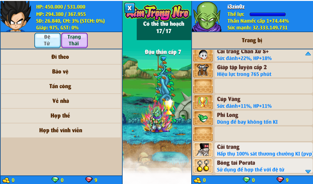 Nick Ngọc Rồng Online VIP giá rẻ, NickDaoQuan.Com, Shop Nick Ngọc Rồng