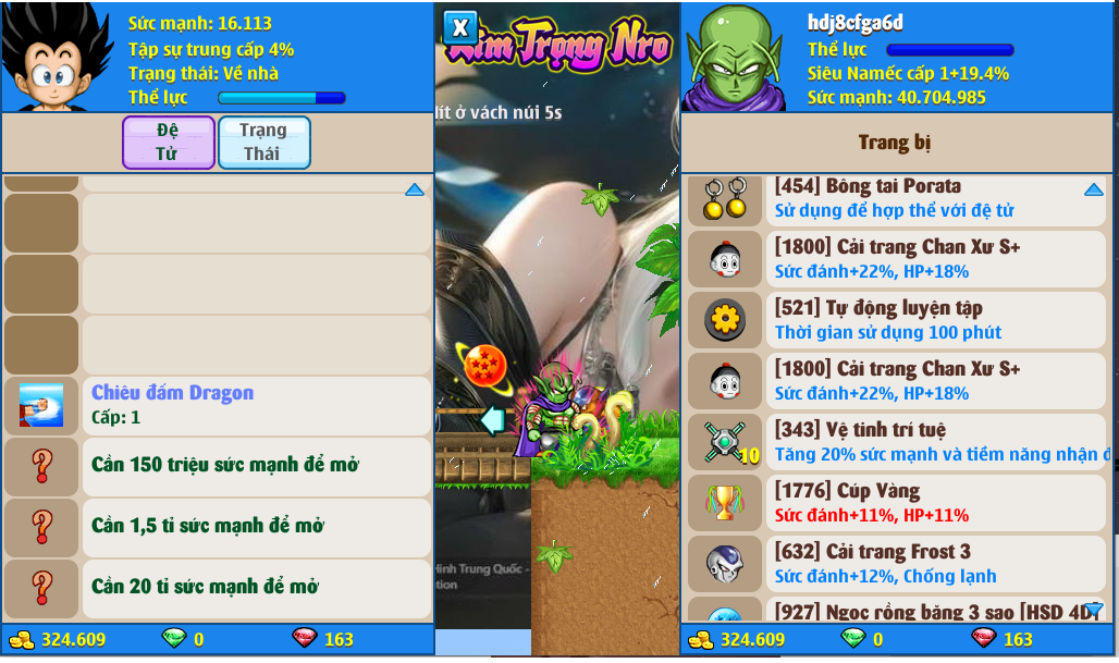 Nick Ngọc Rồng Online VIP giá rẻ, NickDaoQuan.Com, Shop Nick Ngọc Rồng