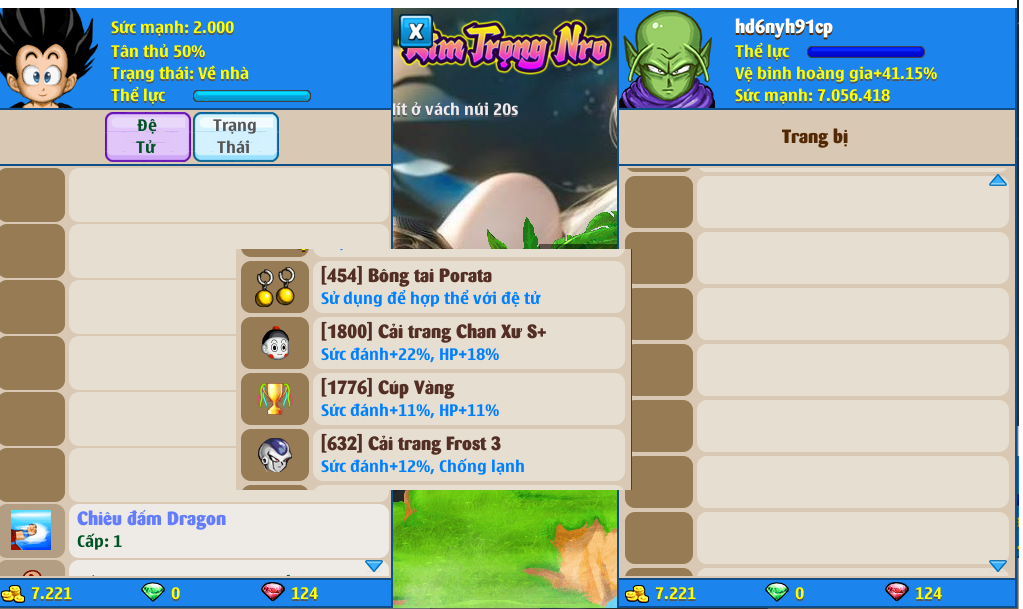 Nick Ngọc Rồng Online VIP giá rẻ, NickDaoQuan.Com, Shop Nick Ngọc Rồng