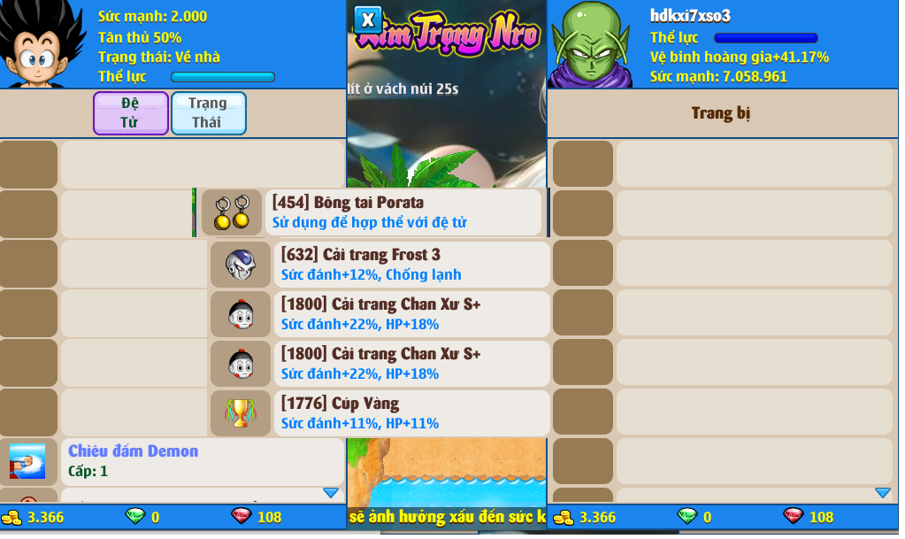 Nick Ngọc Rồng Online VIP giá rẻ, NickDaoQuan.Com, Shop Nick Ngọc Rồng