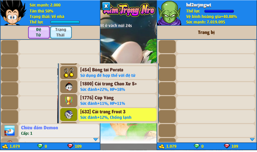 Nick Ngọc Rồng Online VIP giá rẻ, NickDaoQuan.Com, Shop Nick Ngọc Rồng