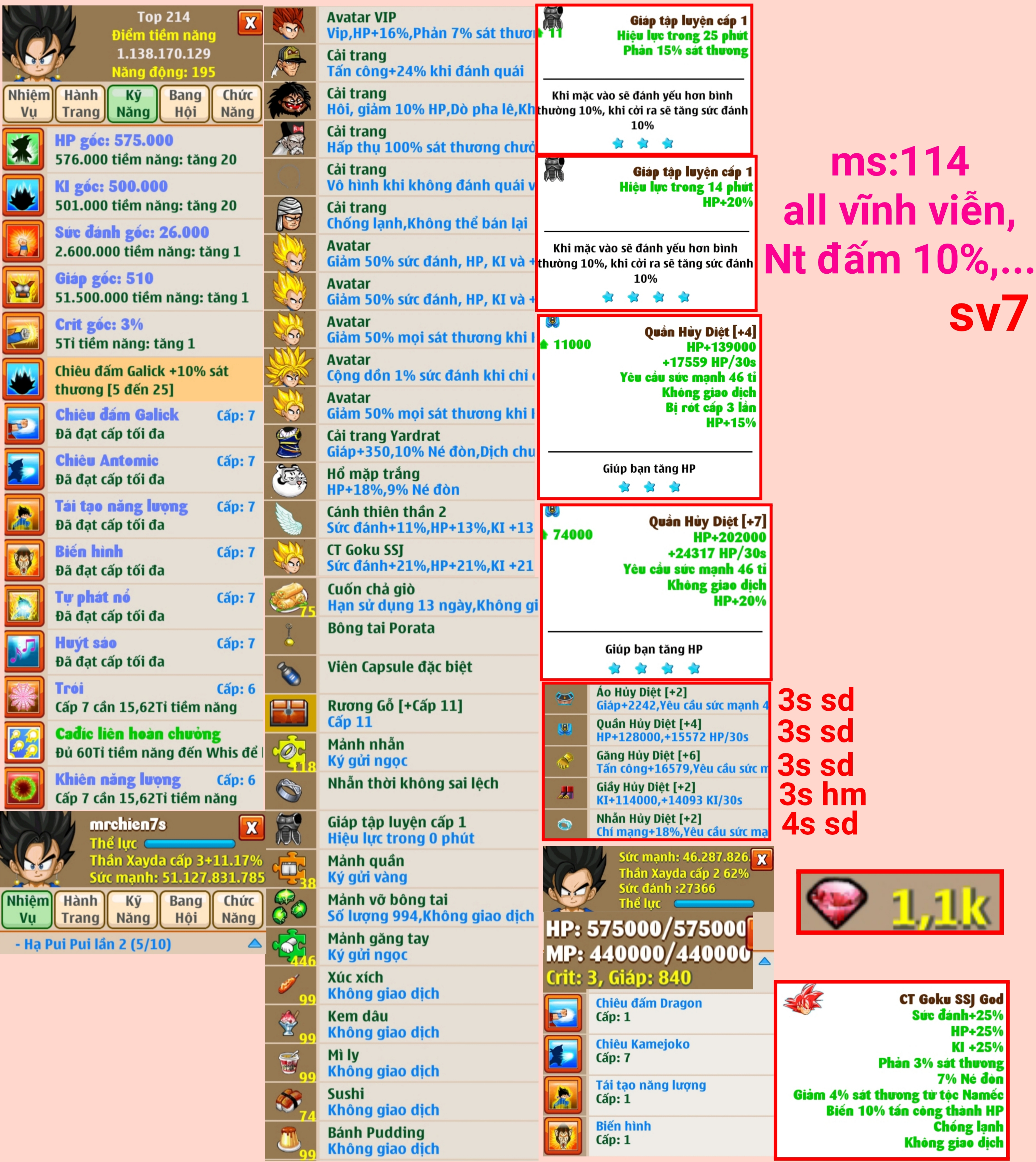 Nick Ngọc Rồng Online VIP giá rẻ, NickDaoQuan.Com, Shop Nick Ngọc Rồng