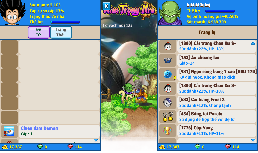 Nick Ngọc Rồng Online VIP giá rẻ, NickDaoQuan.Com, Shop Nick Ngọc Rồng