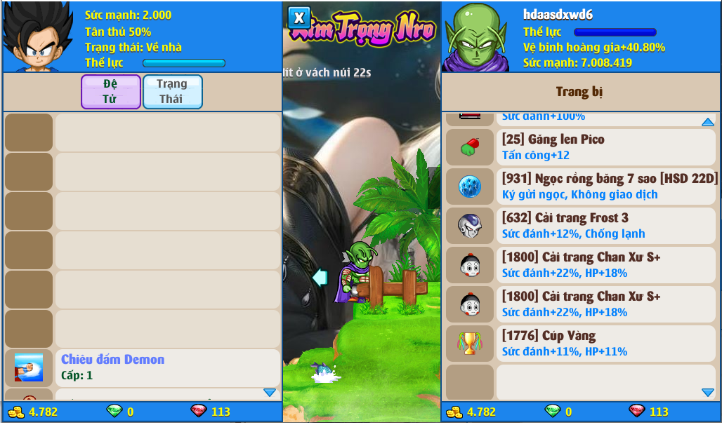 Nick Ngọc Rồng Online VIP giá rẻ, NickDaoQuan.Com, Shop Nick Ngọc Rồng