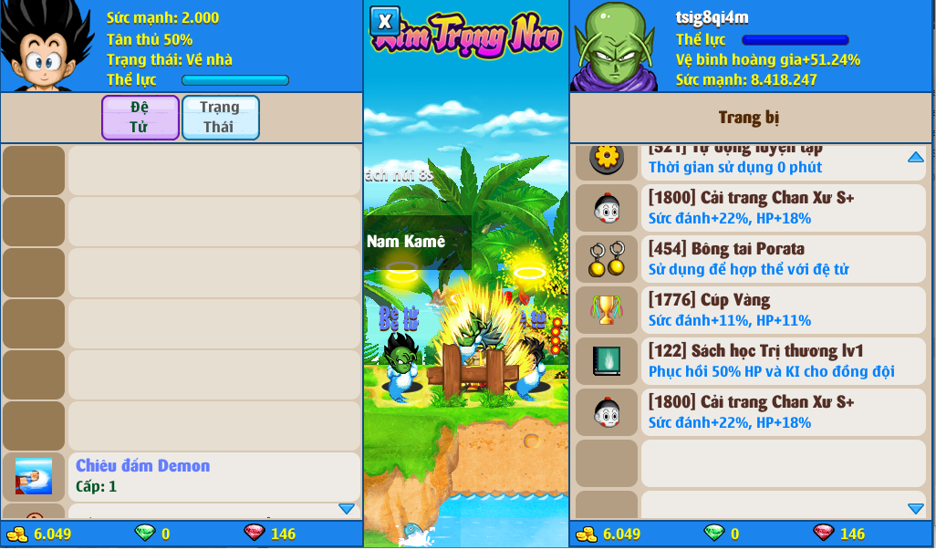 Nick Ngọc Rồng Online VIP giá rẻ, NickDaoQuan.Com, Shop Nick Ngọc Rồng