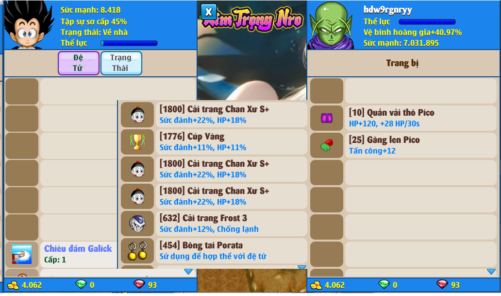 Nick Ngọc Rồng Online VIP giá rẻ, NickDaoQuan.Com, Shop Nick Ngọc Rồng