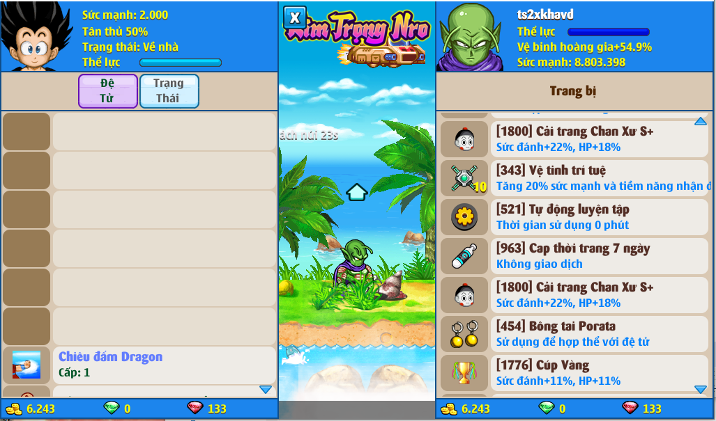 Nick Ngọc Rồng Online VIP giá rẻ, NickDaoQuan.Com, Shop Nick Ngọc Rồng