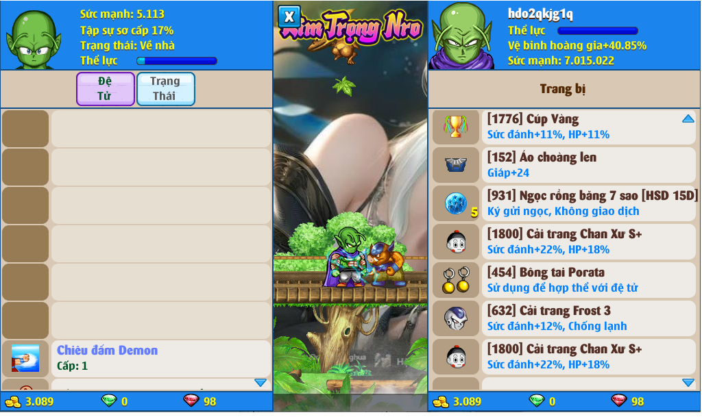 Nick Ngọc Rồng Online VIP giá rẻ, NickDaoQuan.Com, Shop Nick Ngọc Rồng