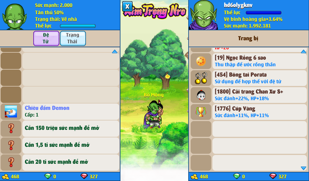Nick Ngọc Rồng Online VIP giá rẻ, NickDaoQuan.Com, Shop Nick Ngọc Rồng