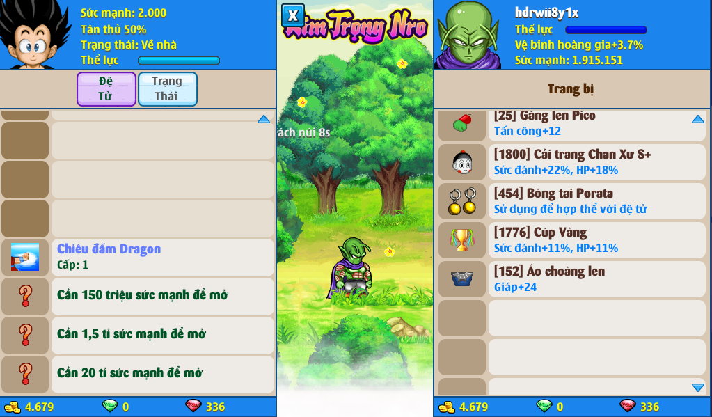 Nick Ngọc Rồng Online VIP giá rẻ, NickDaoQuan.Com, Shop Nick Ngọc Rồng